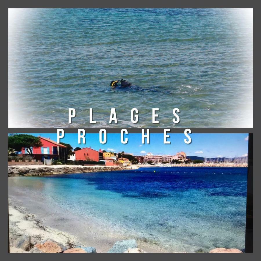 Studio Port D'Hyeres Vue Mer Et Iles De Porquerolles Et Port-Cros Kültér fotó